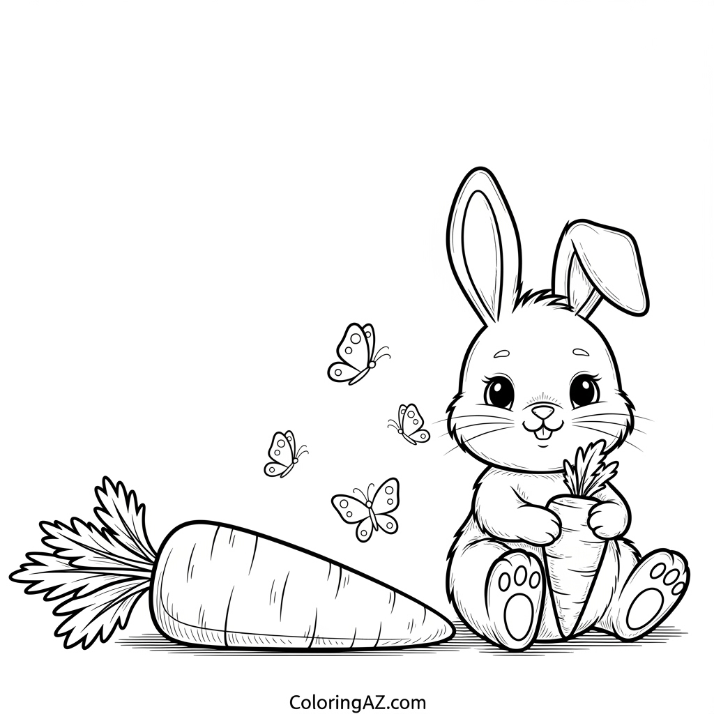 Bunny with flowers