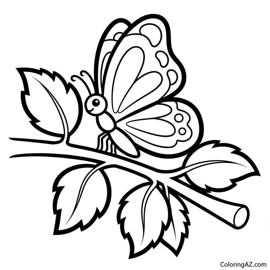 Close-up of a butterfly page with colors