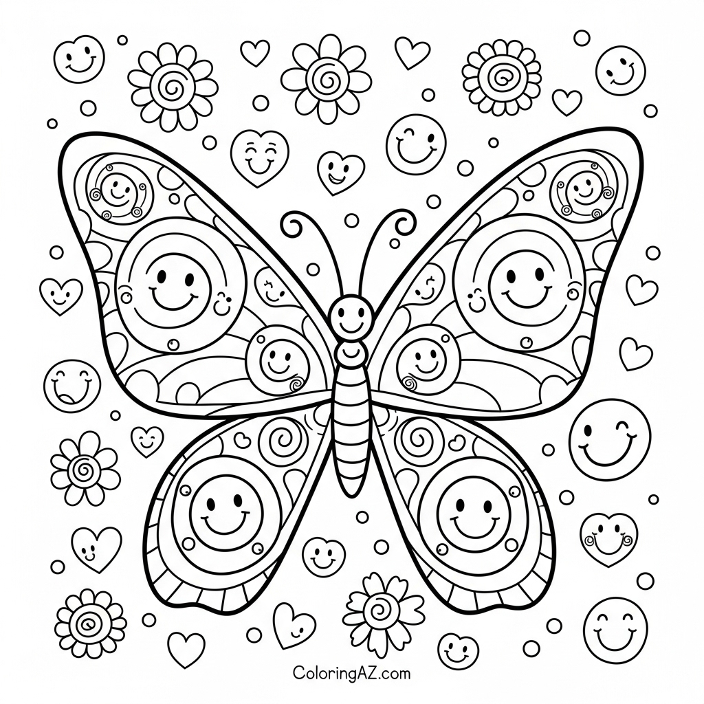 Intricate butterfly wings with numbers