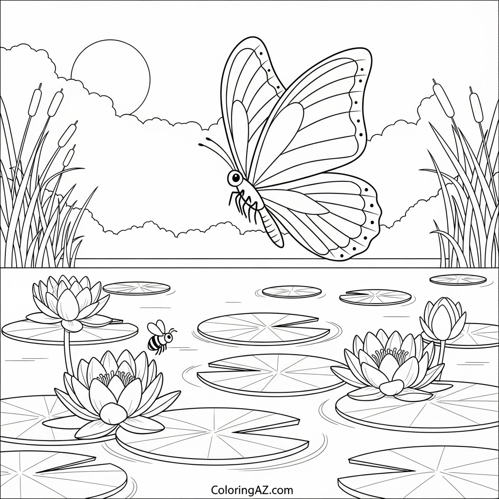 Butterfly with open wings