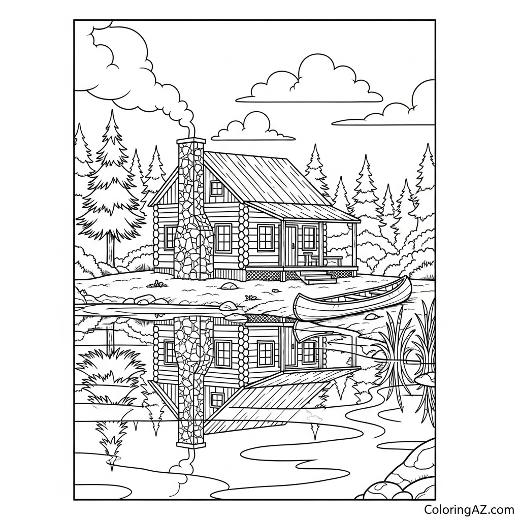 Rustic cabin with mountain view