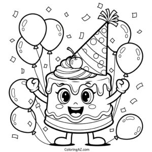cakey coloring pages