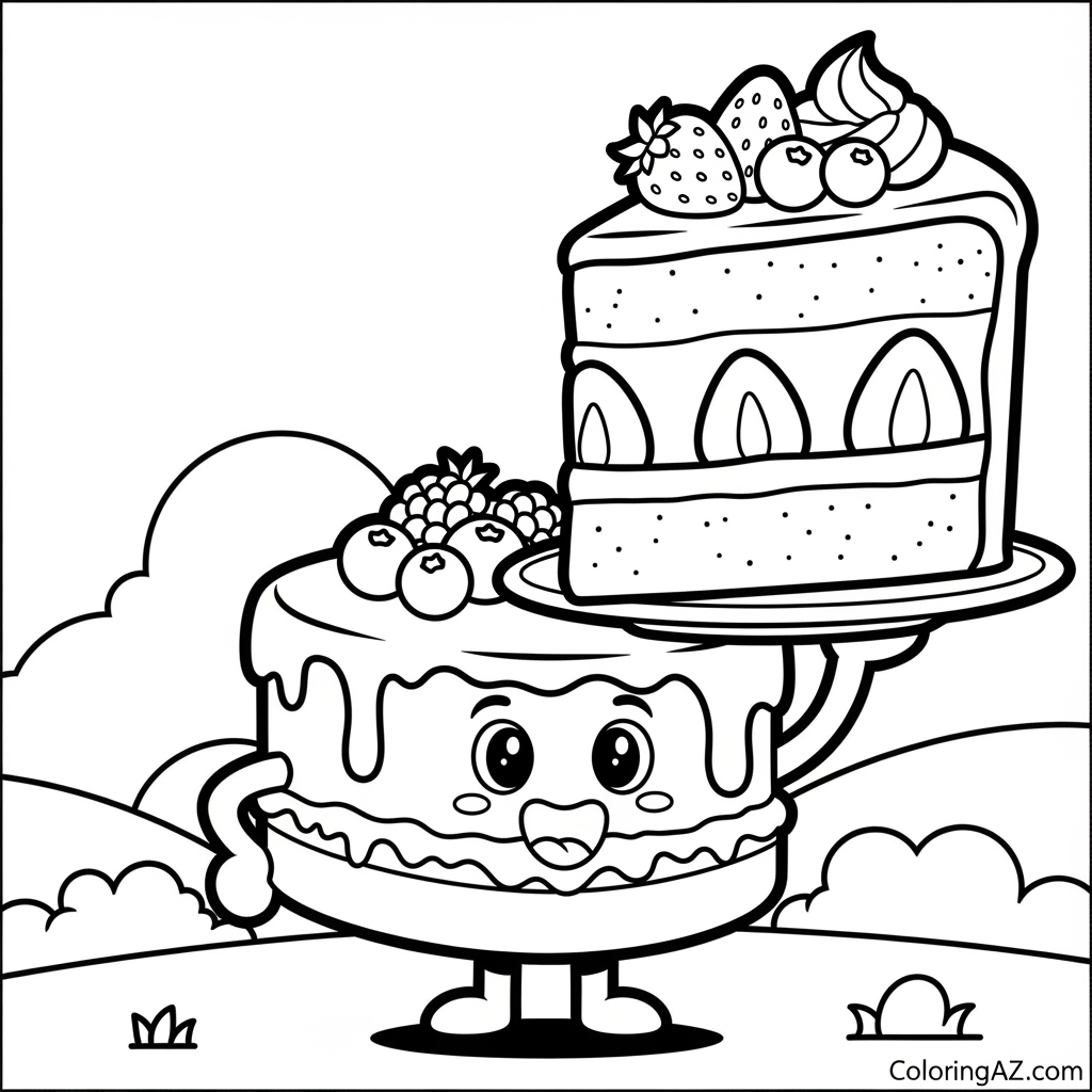 Whimsical cake with fun patterns