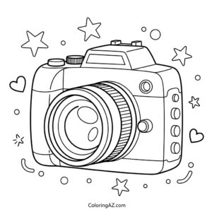 camera coloring page