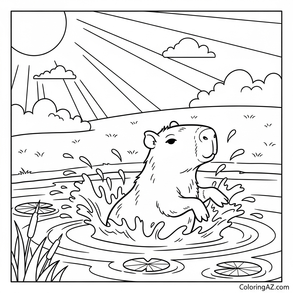 Happy capybara