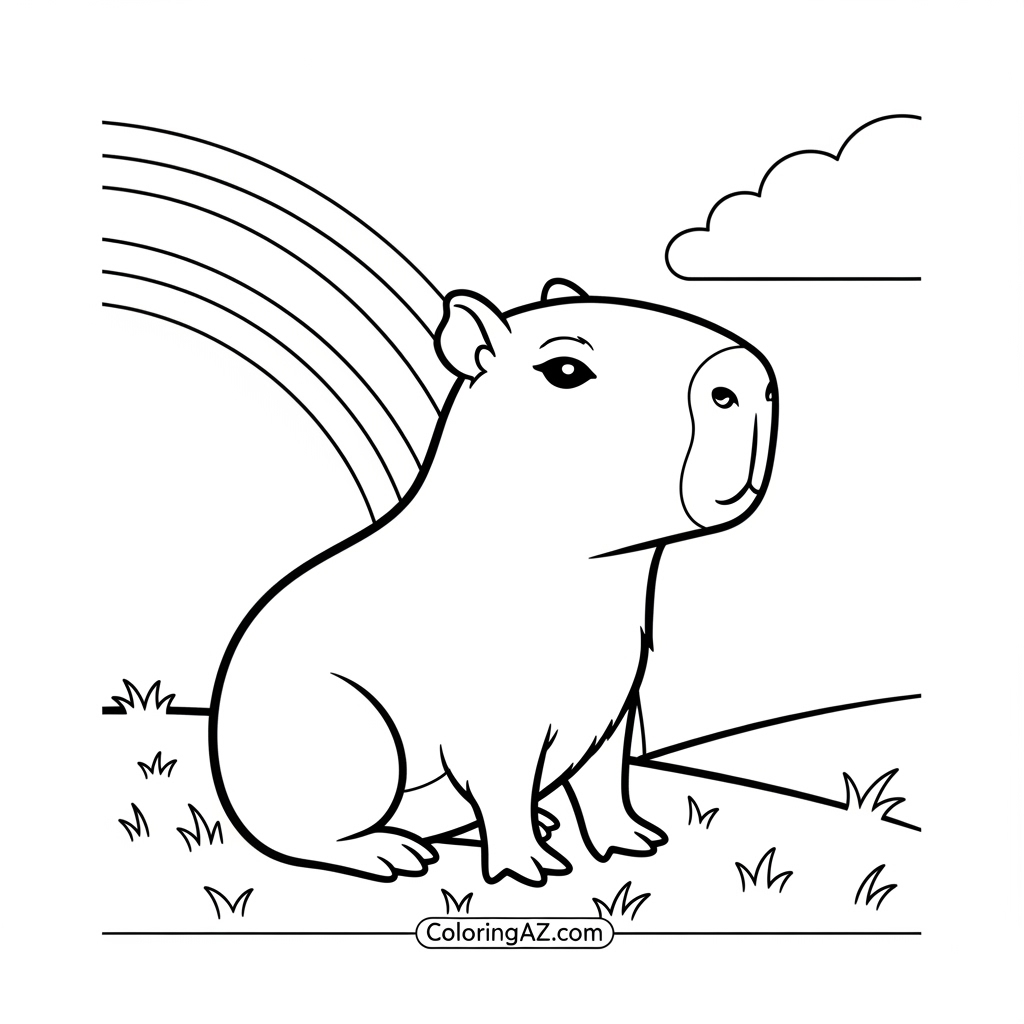 Capybara on land