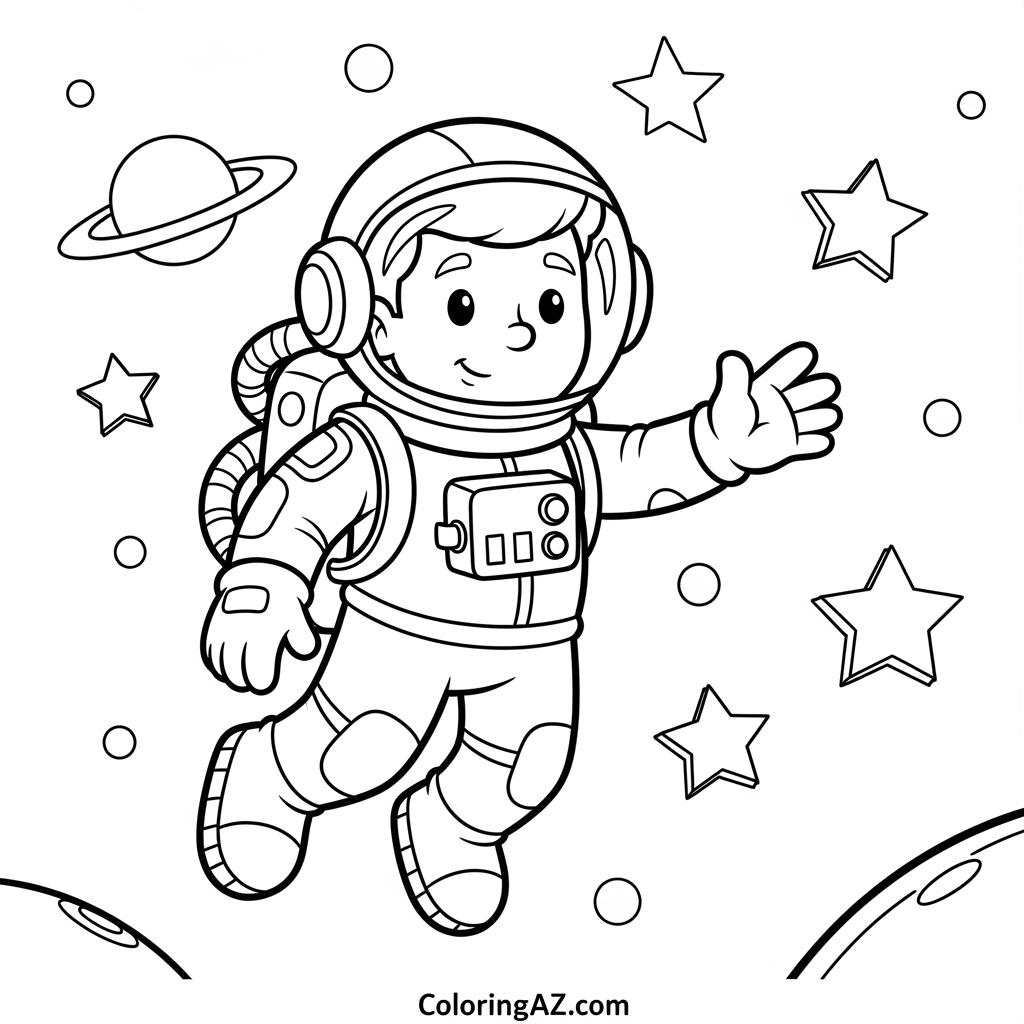 Girl coloring chef page