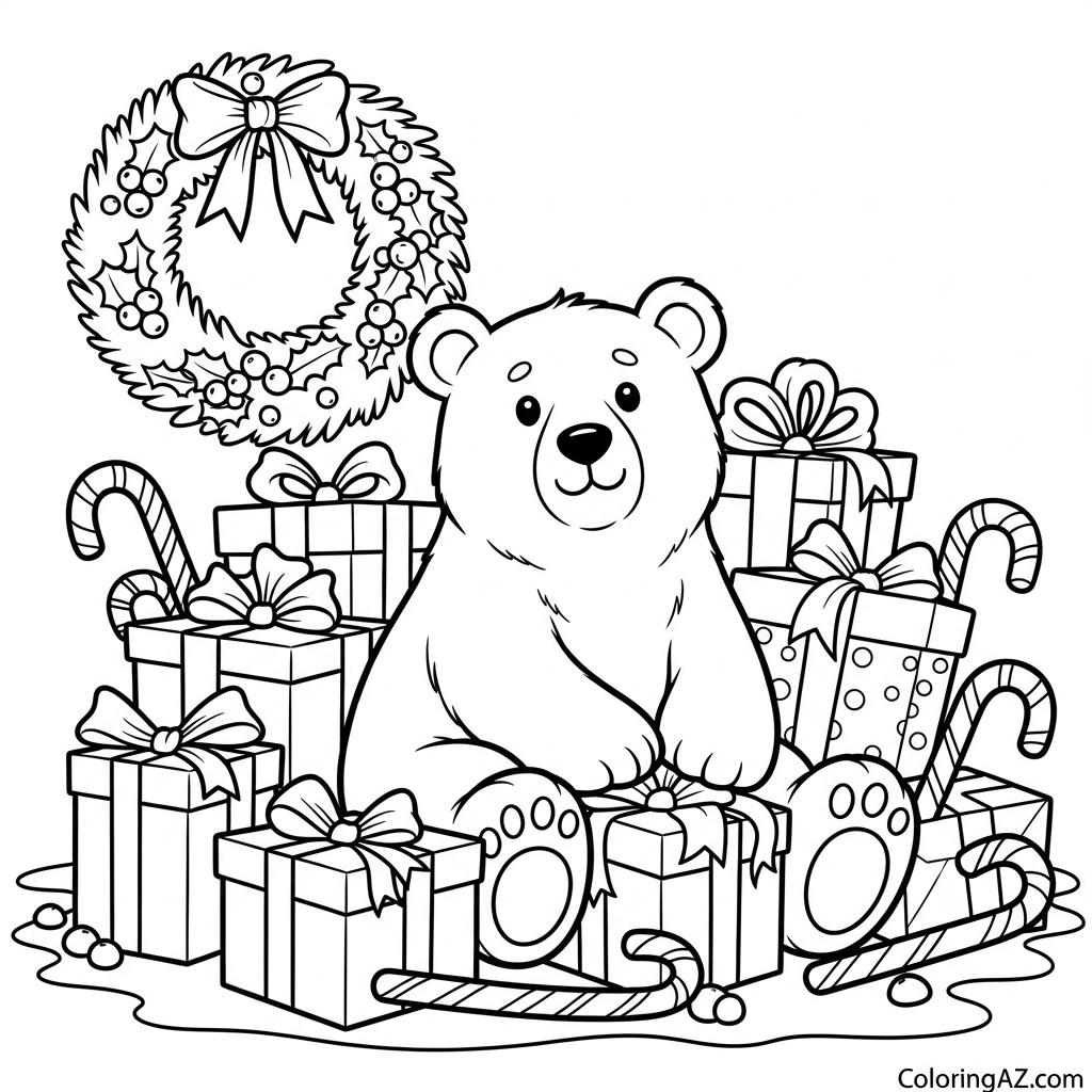 Cartoon characters exchanging gifts