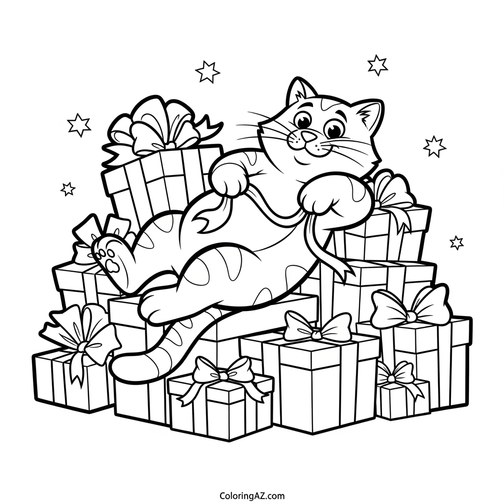Cat sitting in a stocking