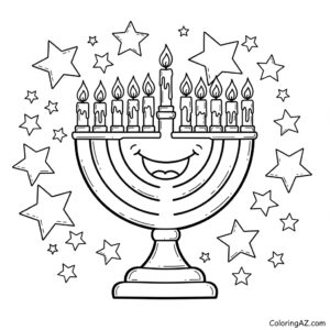 chanukah color by number