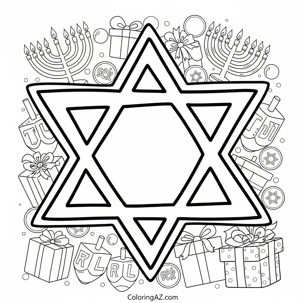 Hands coloring dreidel