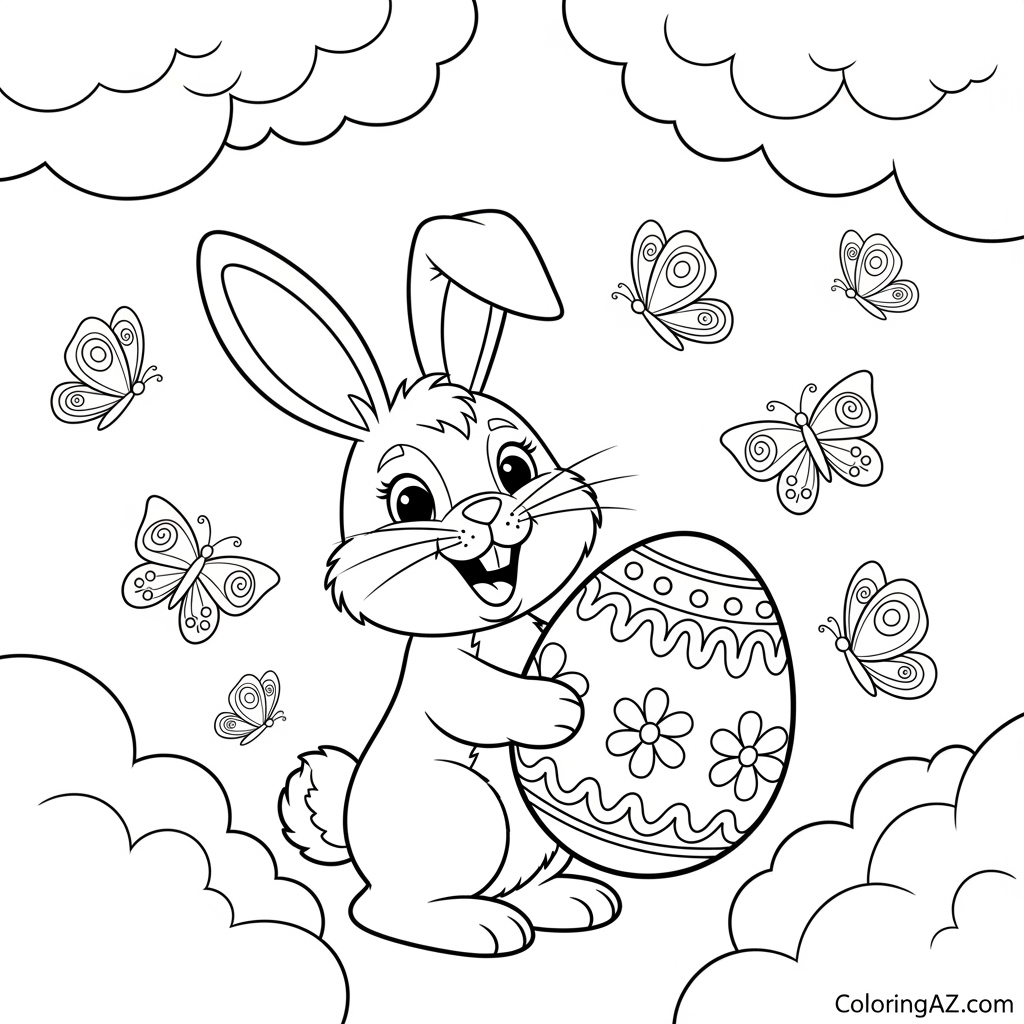 Characters painting Easter eggs