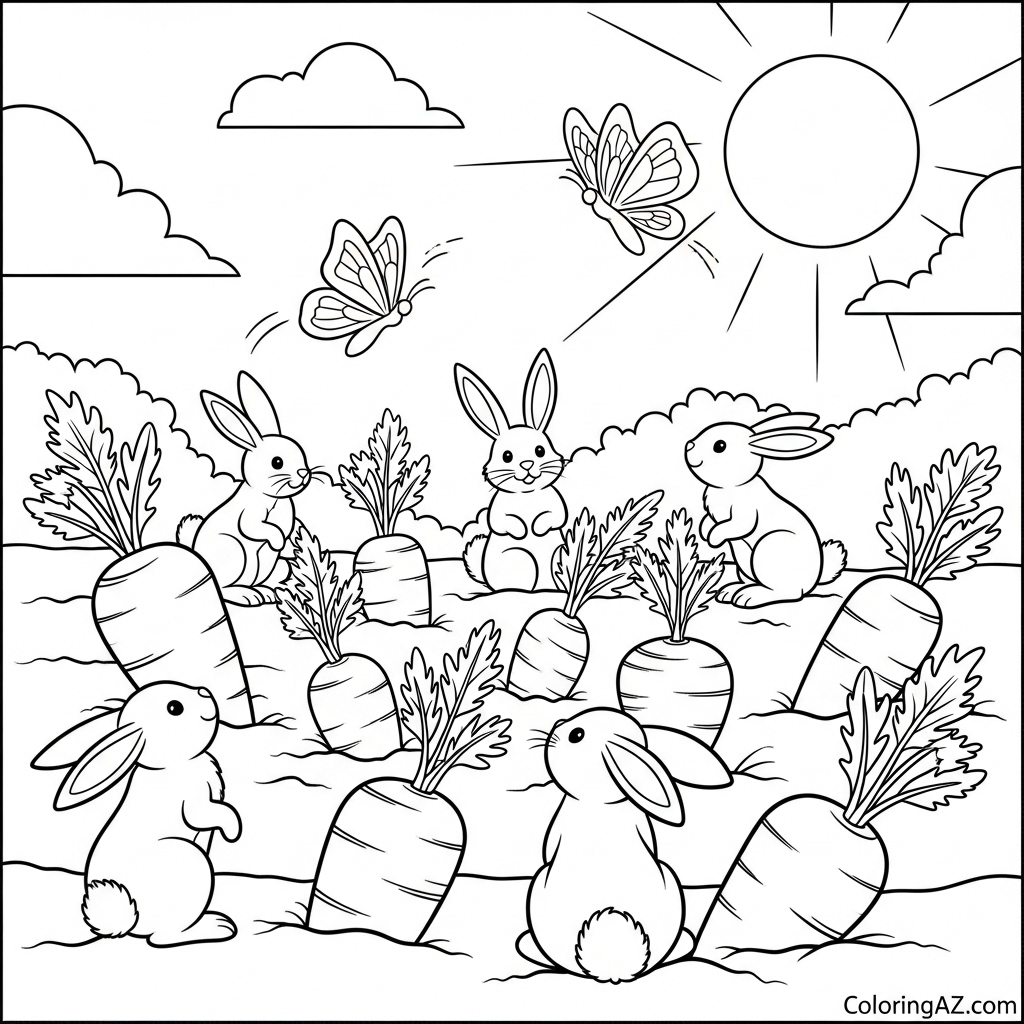 Easter parade with cartoon characters