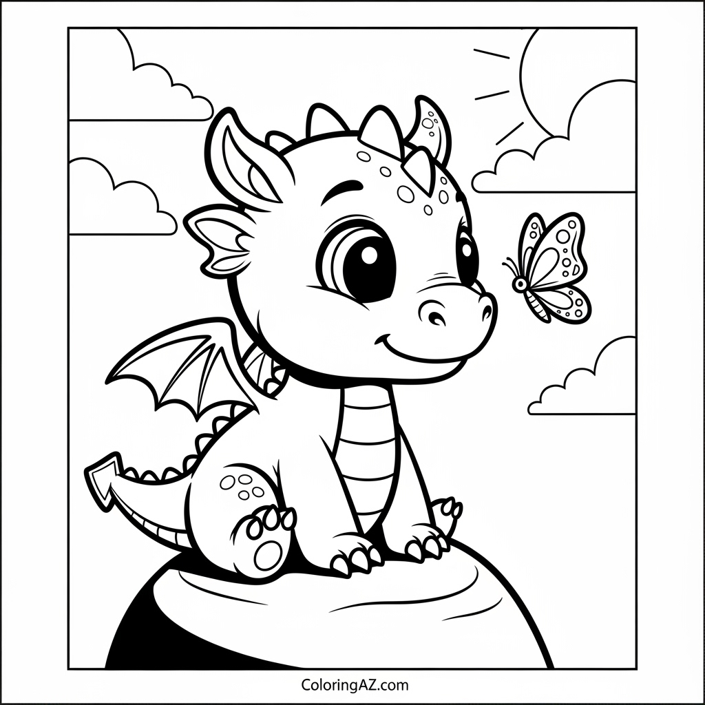 Smiling Charmander for kids to color