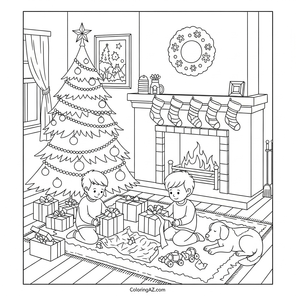 Christmas Around the World Coloring Sheets