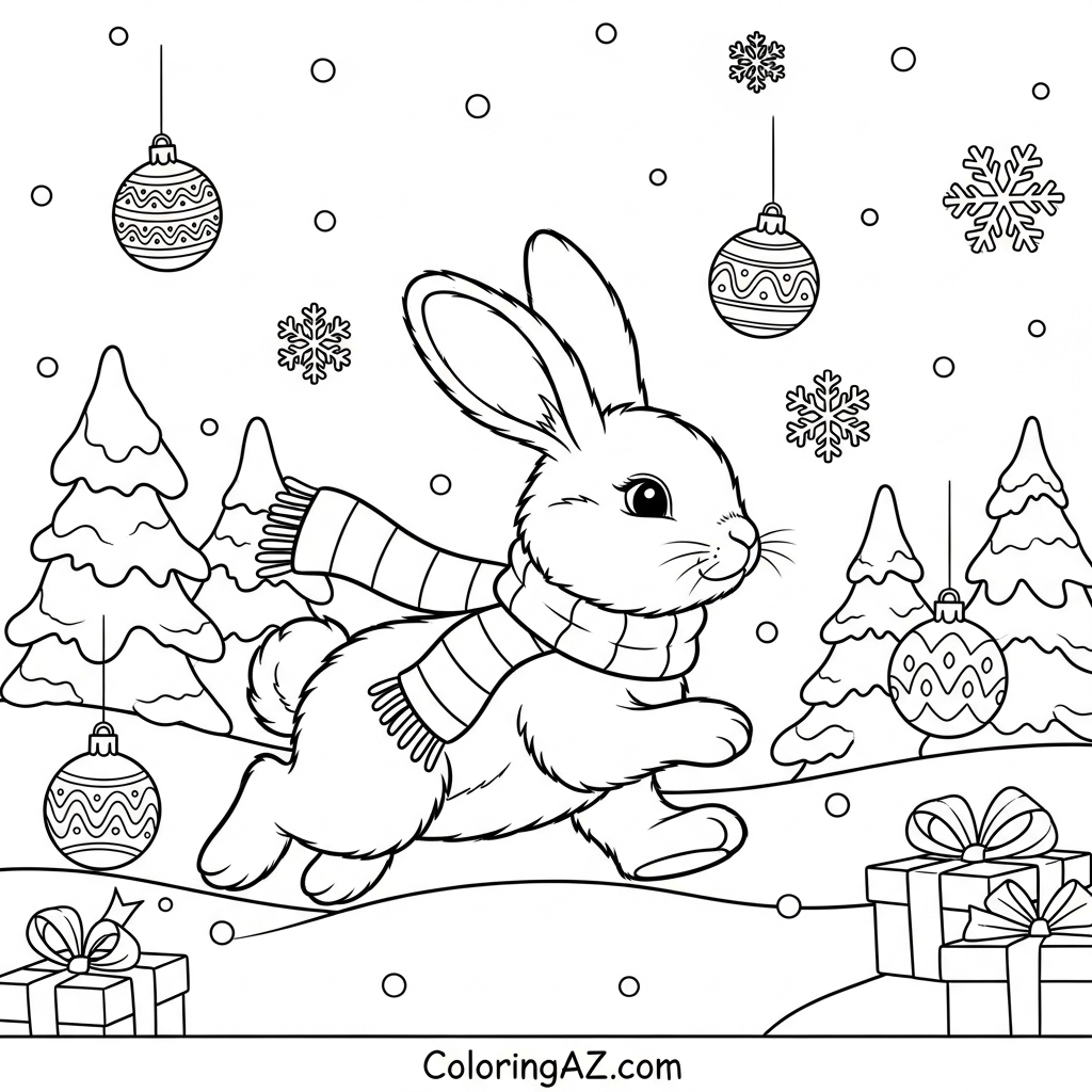 Creative Animal Christmas Coloring Pages