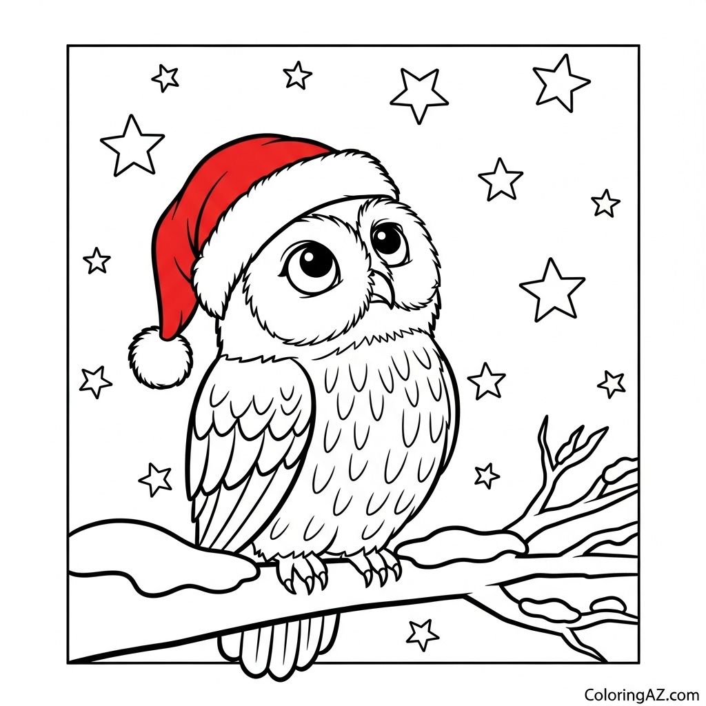 Easy Christmas Coloring Pages for Preschool Kids