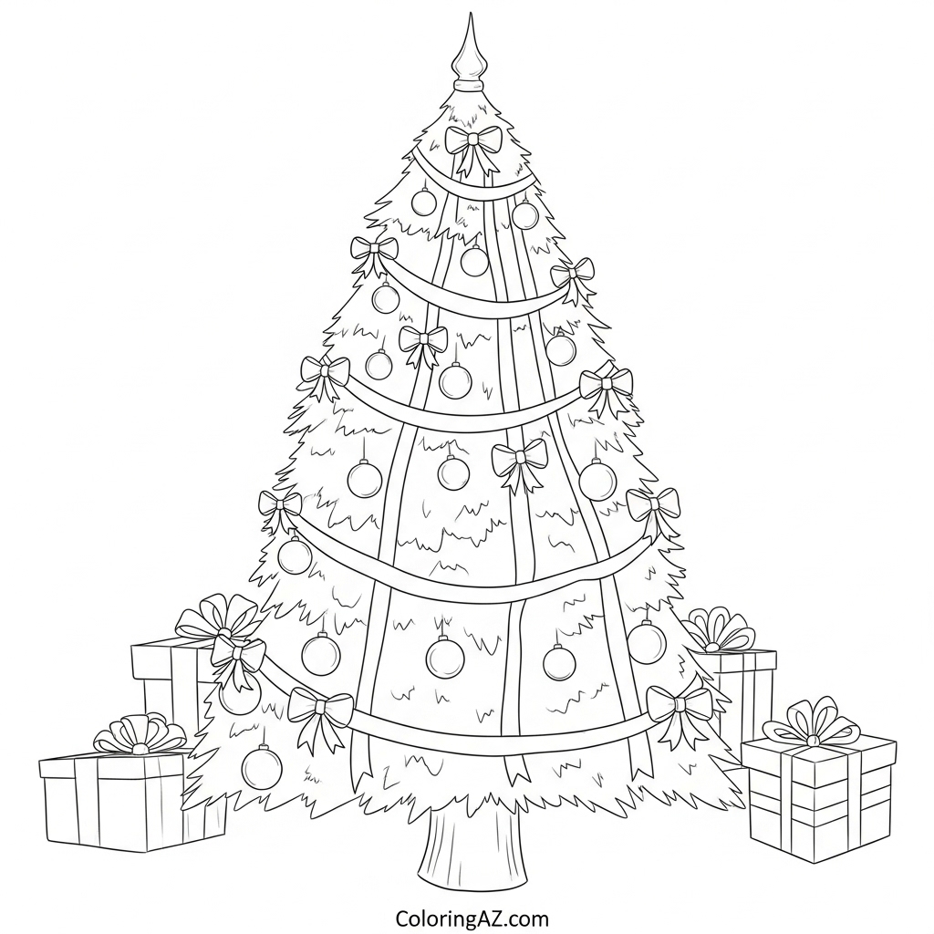Share Your Holiday Creations with Christmas Tree Coloring Pages