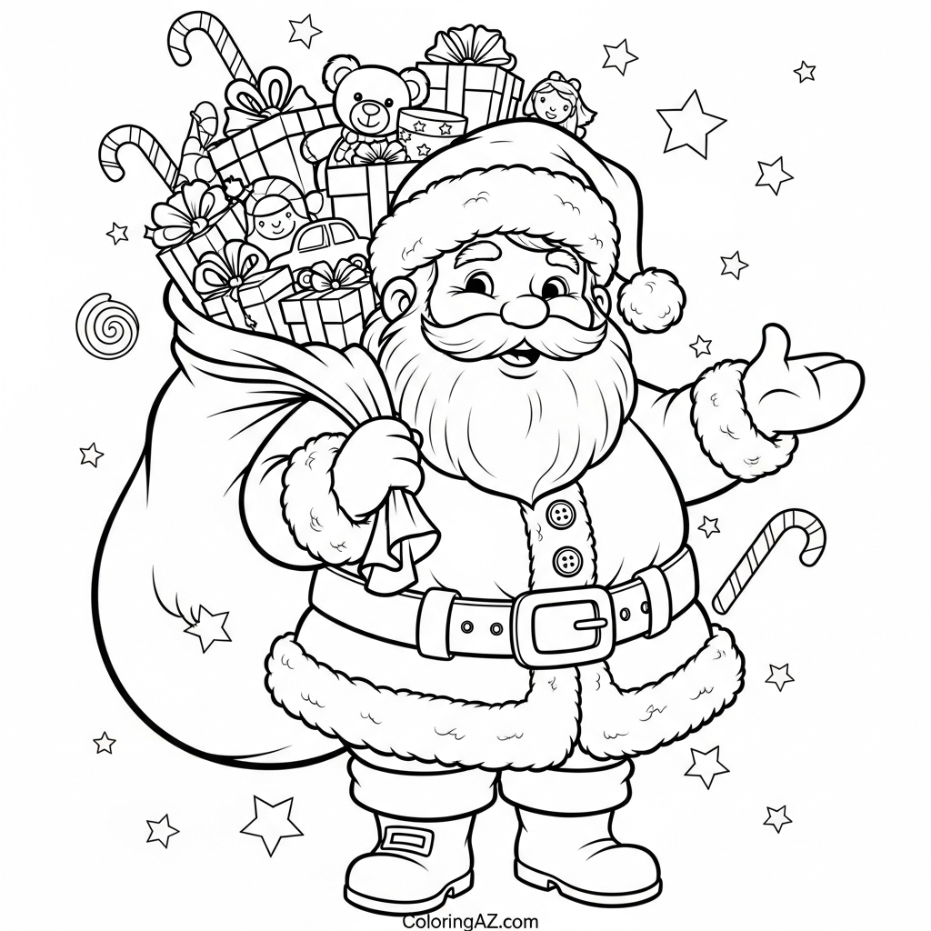 Printable Christmas Eve Coloring Page