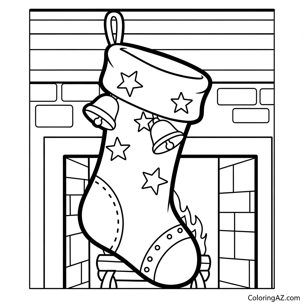 Online Christmas Stocking Coloring Activity for Kids