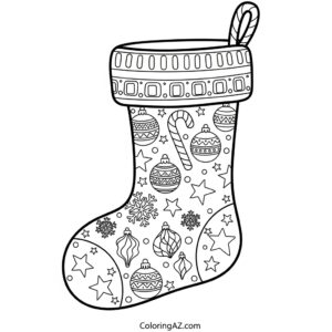 christmas stocking coloring sheet