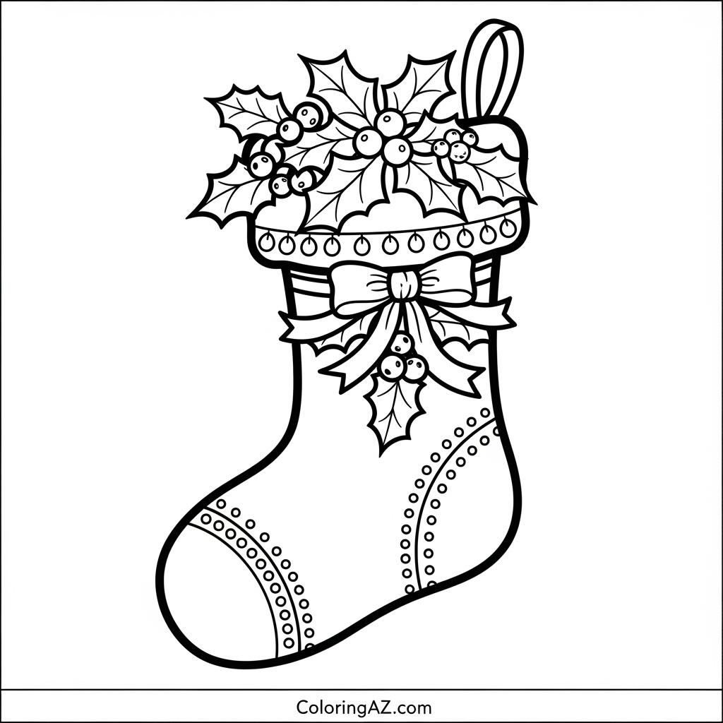 Creative Christmas Crafts with Stocking Coloring Pages