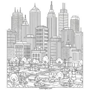 cityscape coloring pages