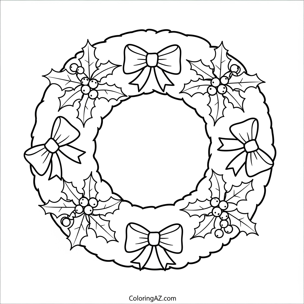 Enjoy Easy Christmas Coloring Pages