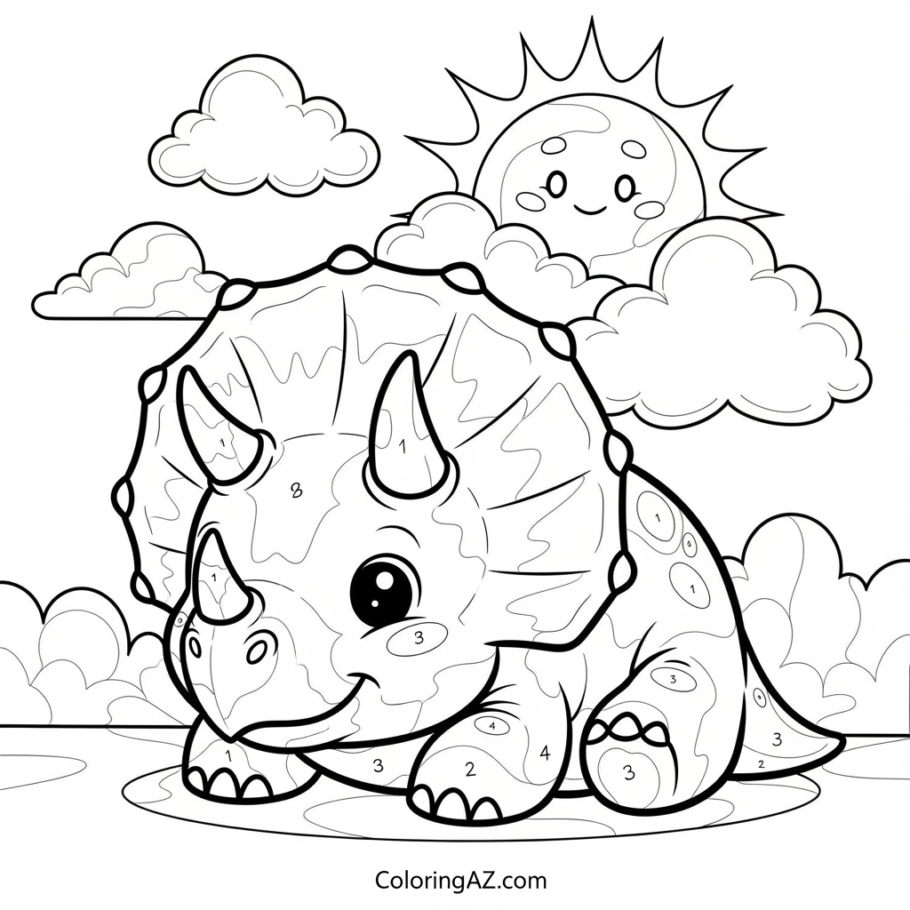 Sharing Colorful Dinosaur Artwork with Family