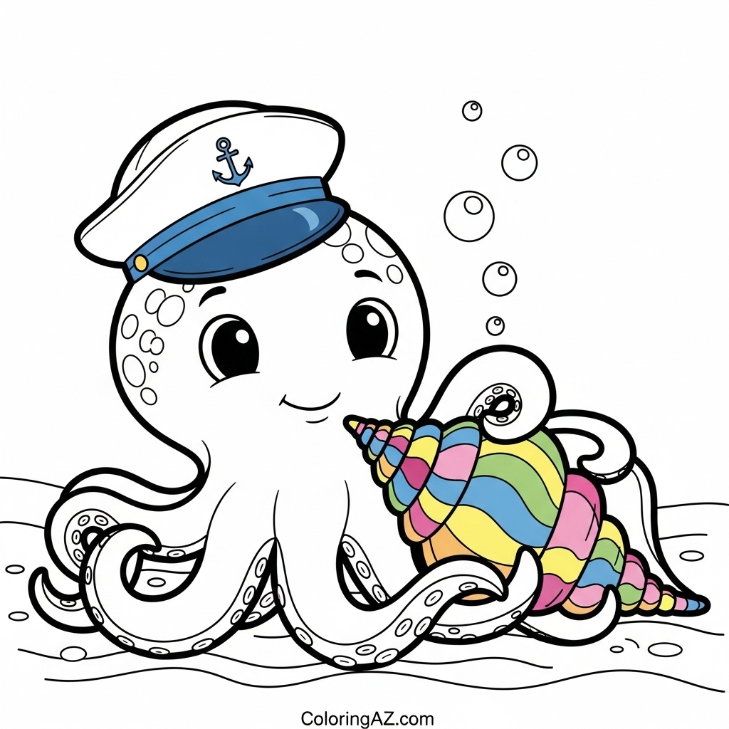 Color by Number Octopus: Online Coloring Fun