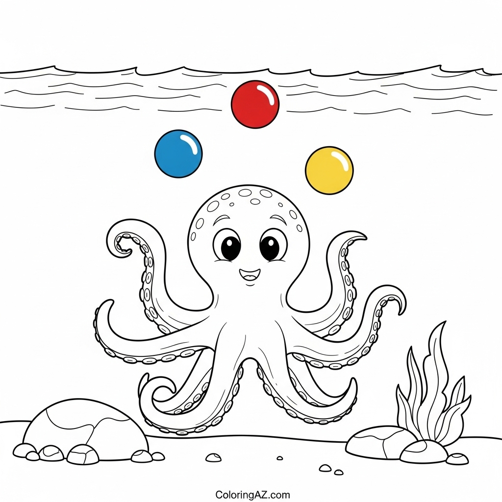 Fun Octopus Color by Number Concepts