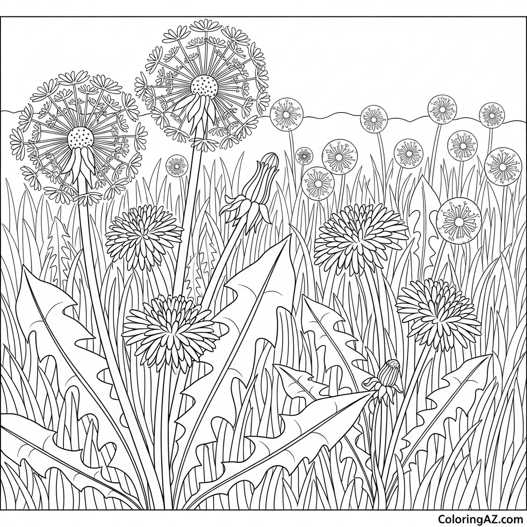 Color Dandelion Online - Interactive Coloring Tool