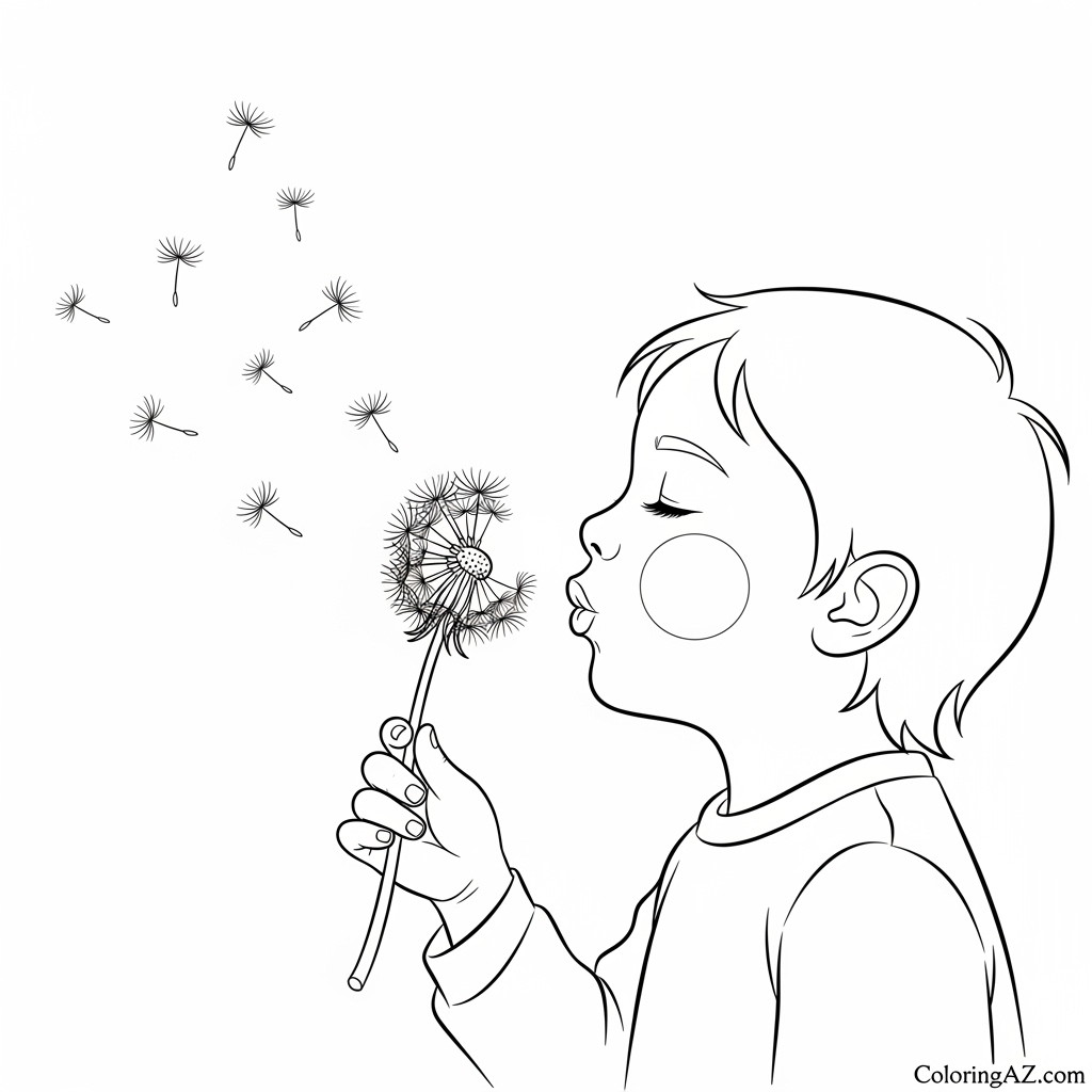 Free Printable Dandelion Coloring Pages