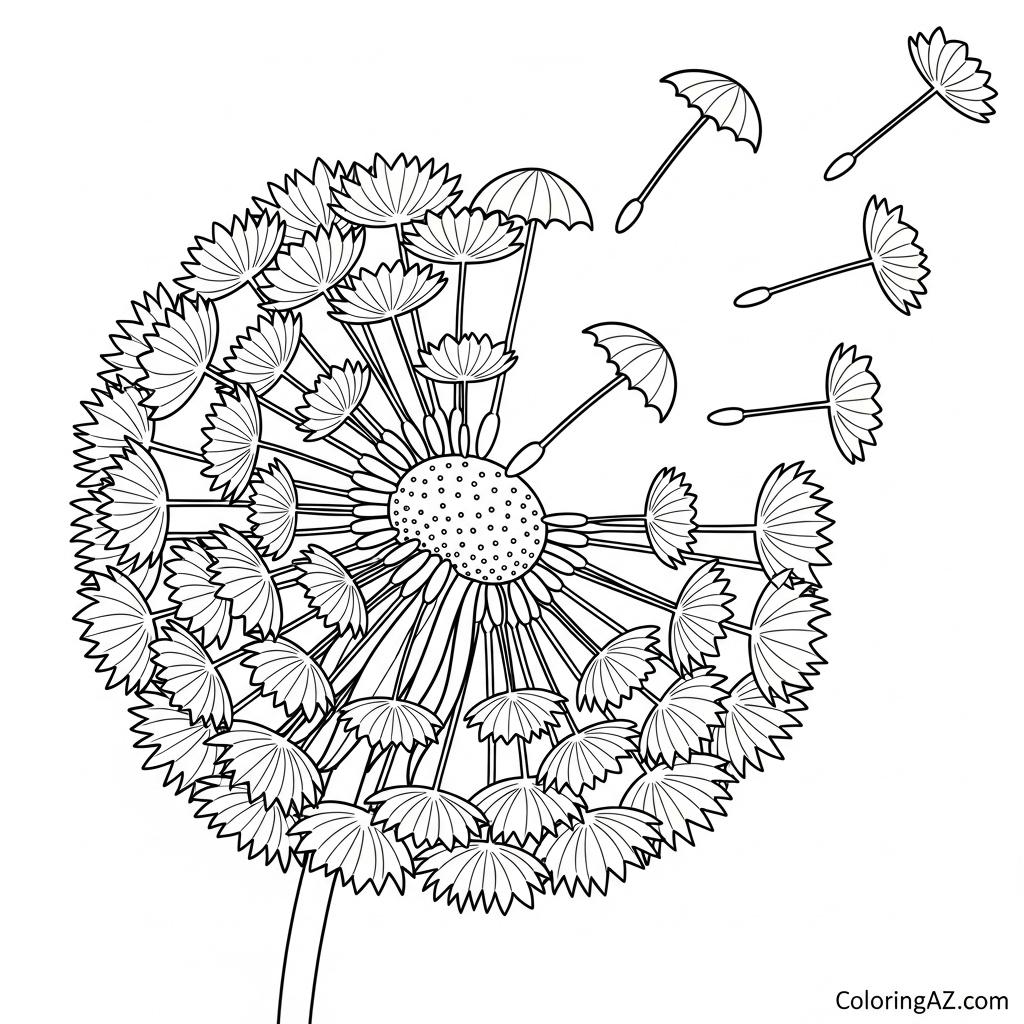 Activities with Dandelion Coloring Pages