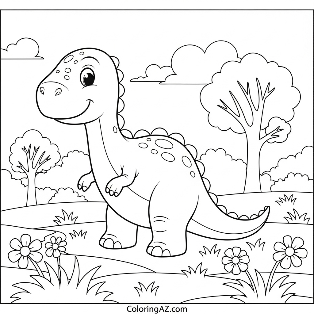 Green Nature Coloring Activities for Kids