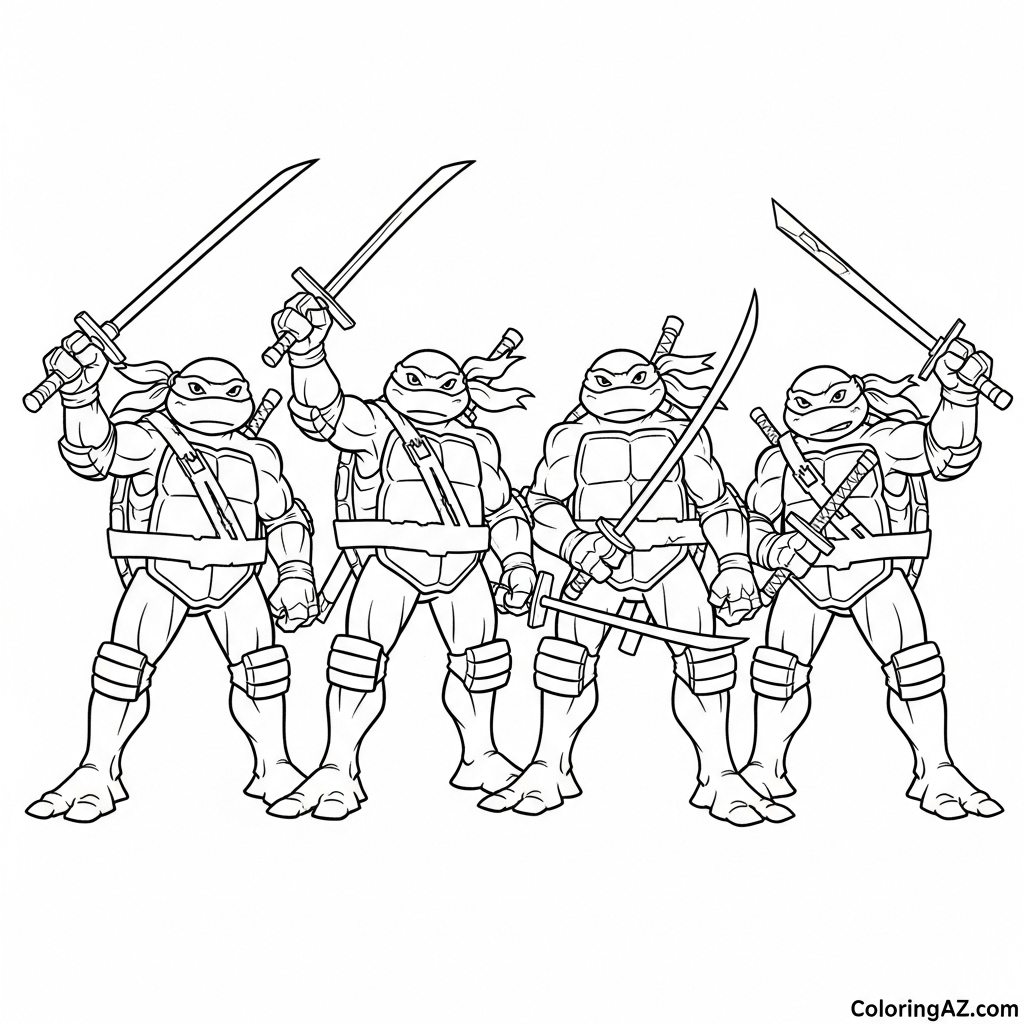 Explore Ninja Turtles Coloring Sheets Online