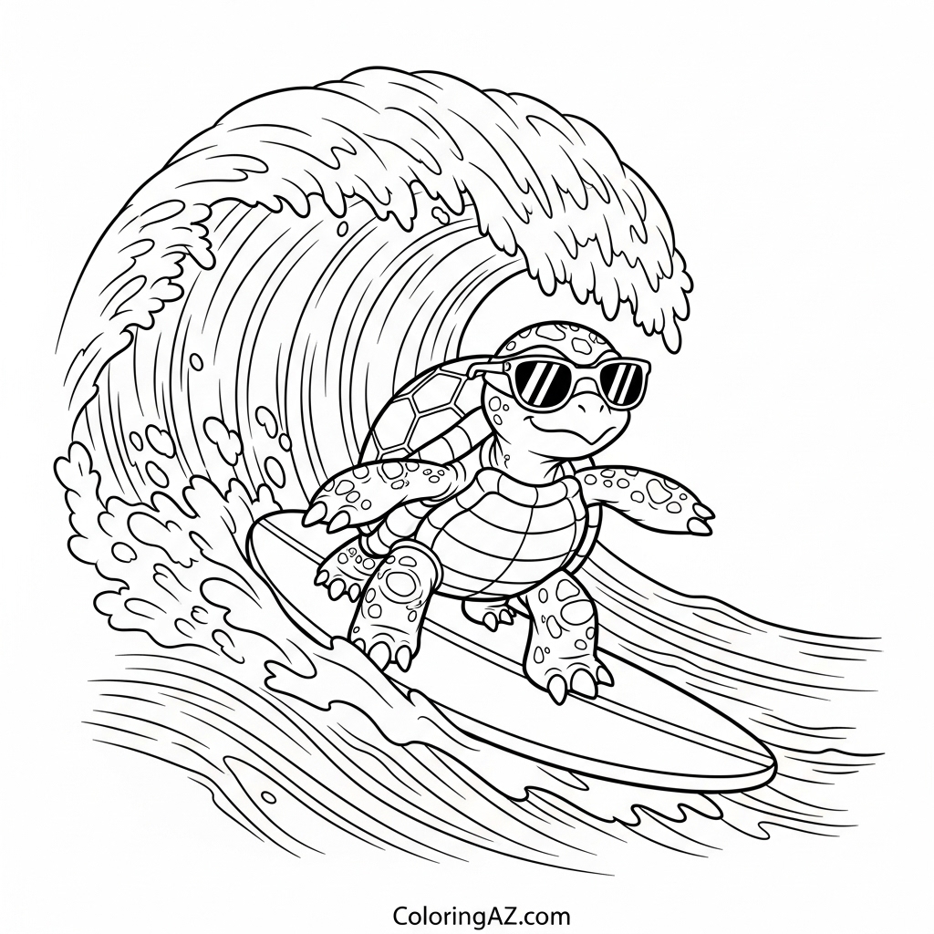Download Easy Ninja Turtles Coloring Pages