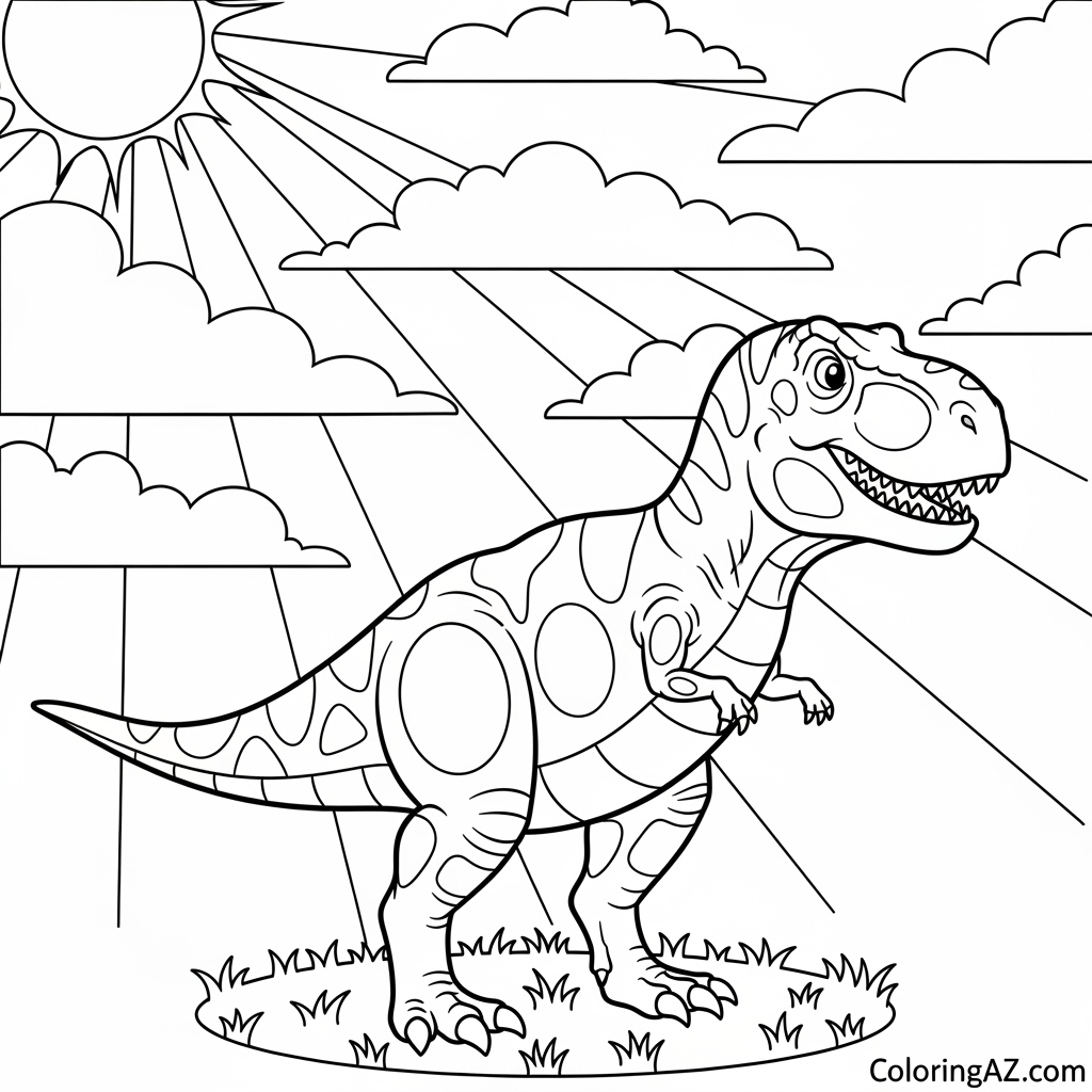 Color Online with Dinosaur Pages