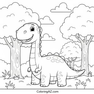 coloring book pages dinosaurs