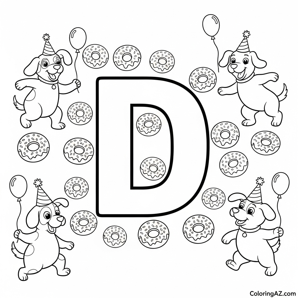 Printable Coloring by Letter Sheets for Kids