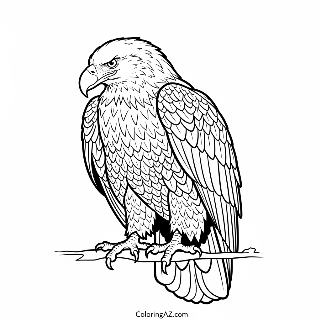 Themed Eagle Coloring Pages