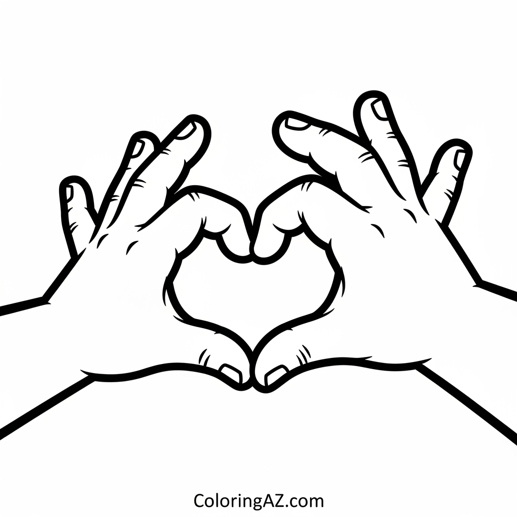 Coloring Online with Coloring Page Hand