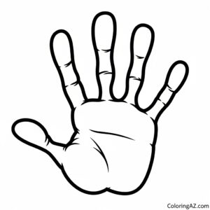 coloring page hand