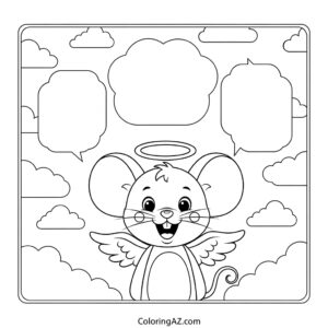 coloring page mouse