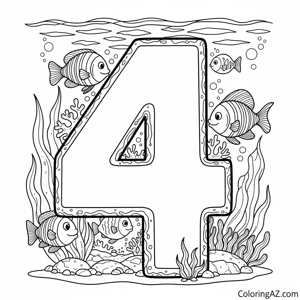 Fun Coloring Activities for Number 4
