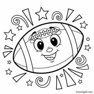 coloring page of a football