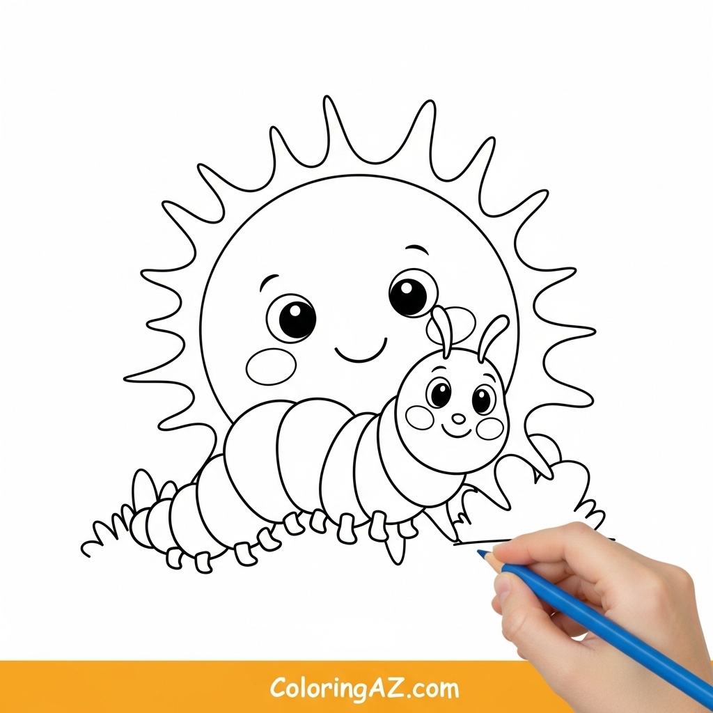 Caterpillar Coloring: Creative Learning
