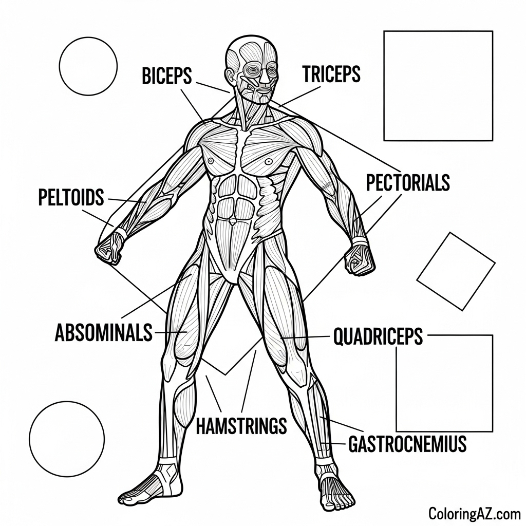 Free Anatomy Coloring Pages for Kids on ColoringAZ 2 Printable Anatomy Coloring Sheets for Kids