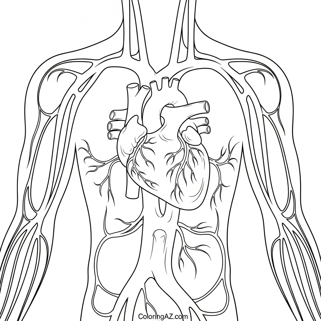 Free Anatomy Coloring Pages for Kids on ColoringAZ 6 Creative Ideas for Kids' Anatomy Coloring