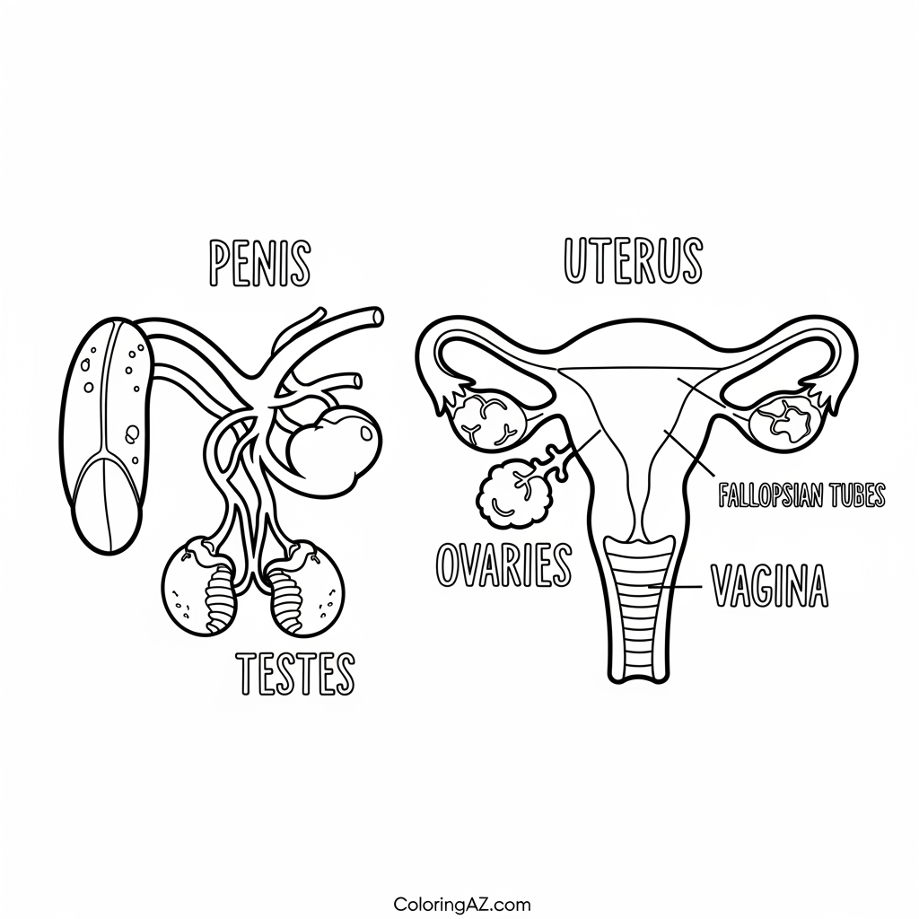 Free Anatomy Coloring Pages for Kids on ColoringAZ 7 Benefits of Coloring in Education